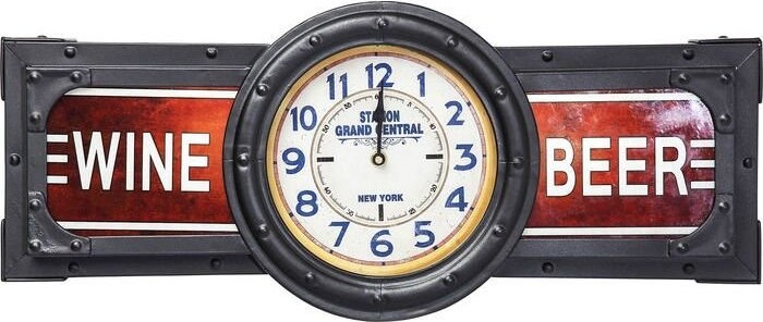 Kare Design Wine Beer Time Wall Clock