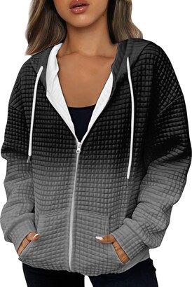 lightning deals of today prime clearanceYFJRBR Fall Fashion 2023 Sweatshirt  For Women Relax Fit Casual Tops Fall Zip Up Hoodies For Women Loose
