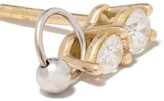 Thumbnail for your product : Delfina Delettrez 18kt white and yellow gold Two in One diamond earring