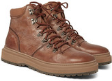 Thumbnail for your product : Brunello Cucinelli Nubuck-Trimmed Distressed Leather Boots