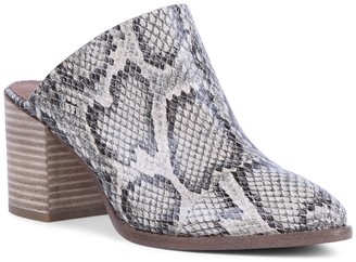 report tisha block heel mule