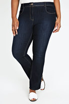 Thumbnail for your product : Yours Clothing Indigo Blue Bootcut Jeans With Pleat Leg