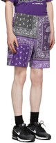 Thumbnail for your product : AAPE by A Bathing Ape Purple Bandana Sweat Shorts