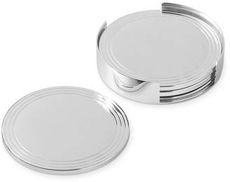 Williams-Sonoma Silver Coaster with Holder, Set of 4