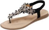 Thumbnail for your product : BIGTREE Women Thong Sandals Summer Beach Bohemian Shiny Rhinestone Flower Flats Sandals