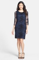 Thumbnail for your product : Pisarro Nights Embellished Sheer Sleeve Tulle Dress