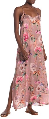 Vitamin A Bisette Floral Silk Cover-Up Maxi Dress