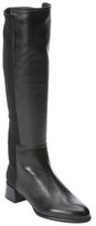 Thumbnail for your product : Stuart Weitzman black leather 'Mezzanine' knee-high stretch slip-on boots