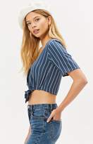 Thumbnail for your product : LA Hearts Surplice Tie Front Top