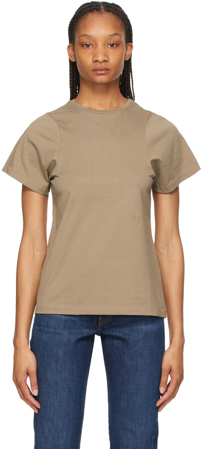 Totême Khaki Seam T-Shirt - ShopStyle