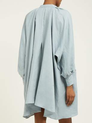 Berenice White Story Linen Painter Dress - Womens - Blue