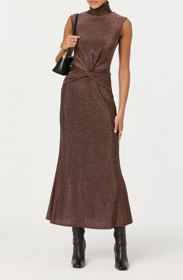ASTR the Label Riana Metallic Sleeveless Dress