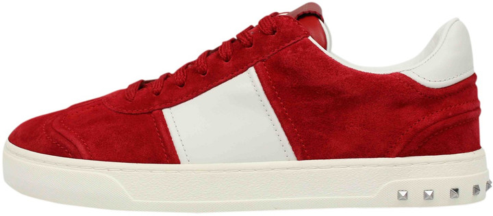 red suede trainers