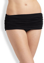 Thumbnail for your product : Norma Kamali Low-Rise Ruched Bikini Bottom