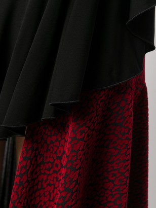 Philosophy di Lorenzo Serafini Asymmetric Wrap-Style Color-Block Dress