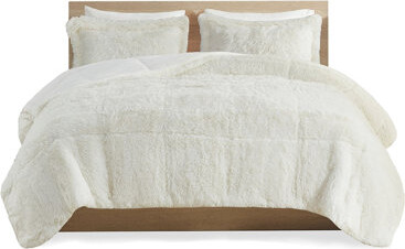Wovilo Twin/twin Xl Comforter . Shaggy Fur Design. Warm And . Down Alternative Filling. 1 & 2 Shams. Bedroom Decor Fill. Wash Dry Easily. Contemporary