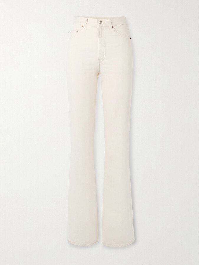 Saint Laurent High-rise Bootcut Jeans - Off-white