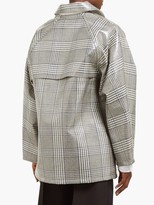 Thumbnail for your product : Kassl Editions Checked Lacquered Single-breasted Coat - Grey Multi