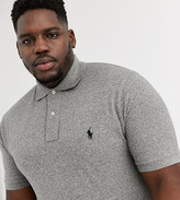Thumbnail for your product : Polo Ralph Lauren Big & Tall player logo pique polo in charcoal marl