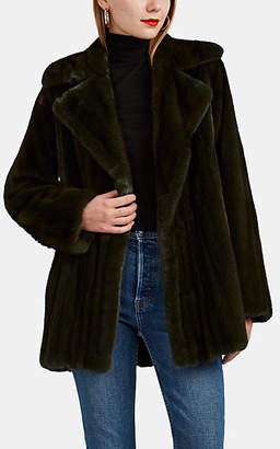 Barneys New York Women's Mink Fur Belted Coat - Dk. Green