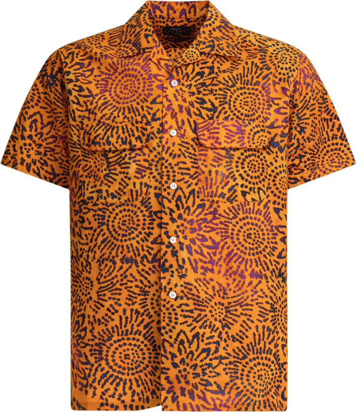 Beams Floral-Print Pocket Shirt