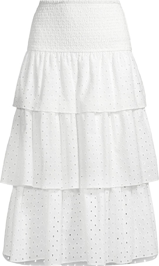Women White Eyelet Skirt | Shop the world's largest collection of 
