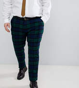 Thumbnail for your product : ASOS Design DESIGN Plus Wedding Super Skinny Suit Trousers In Blackwatch Tartan Check