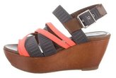 Thumbnail for your product : Marni Woven Multi-Strap Wedges