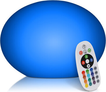 Ivy Bronx Eiren LED Oblate Ball Light, RGB Color Changing Lamp with Remote, Rechargeable Bar Table Decor Light