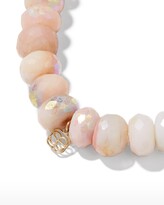 Thumbnail for your product : Sydney Evan 8mm Pink Opal Bracelet with Hummingbird Shield