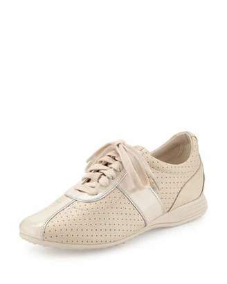 Cole Haan Bria Grand Perforated Leather Sneaker, Sandshell