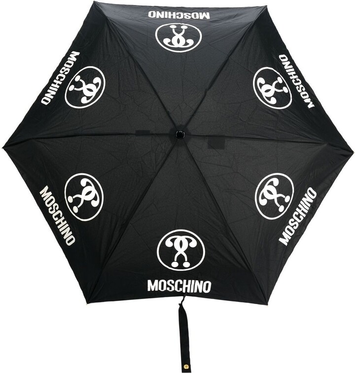 Moschino Logo-print Umbrella in Black Womens Accessories Umbrellas 