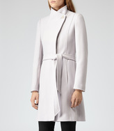 Thumbnail for your product : Reiss Loire SLIM-FIT BELTED COAT WINTER WHITE
