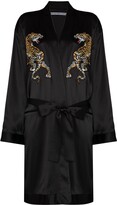 Thumbnail for your product : Alexander Wang Tiger-Embroidered Belted Robe
