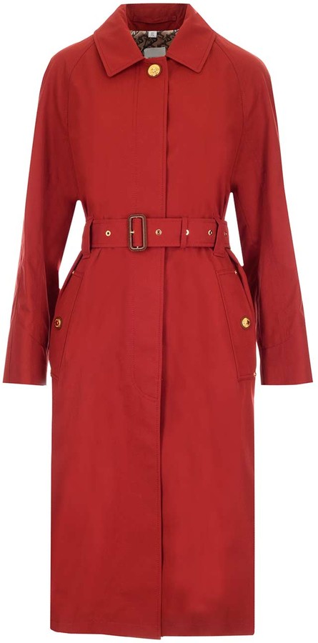 tropical gabardine belted car coat
