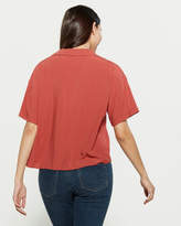 Thumbnail for your product : Lush Boxy Buttoned Tunic Top