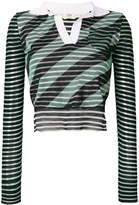 Thumbnail for your product : Fendi striped cropped top