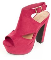 Thumbnail for your product : New Look Black High Vamp Cut Out Platform Heels