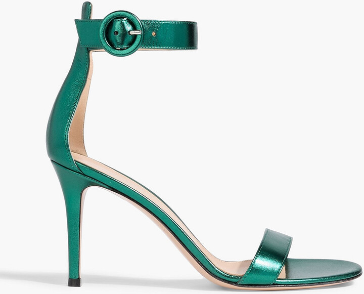 Gianvito Rossi Portofino 85 metallic leather sandals