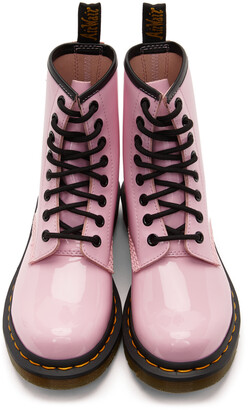 Dr. Martens Pink Patent 1460 Lace-Up Boots