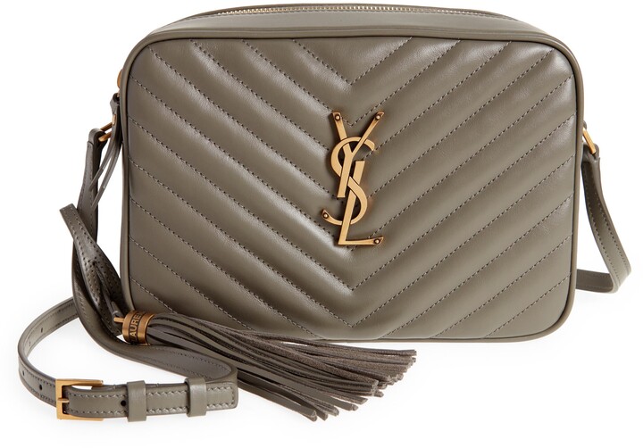 lou matelassé calfskin leather camera bolsa