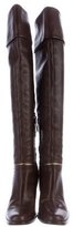 Thumbnail for your product : Pollini Leather Over-The-Knee Boots