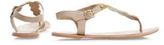 Thumbnail for your product : New Look Gold Leather Beaded Twist T-Bar Sandals
