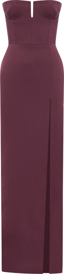 Alex Perry Strapless Satin-Crepe Gown