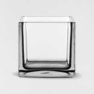 Threshold 6" x 6" Decorative Square Glass Vase Clear - ThresholdTM