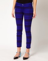 Thumbnail for your product : See By Chloe Printed Ankle Jeans