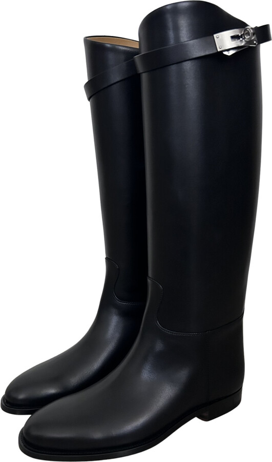 Hermes Jumping leather riding boots - ShopStyle