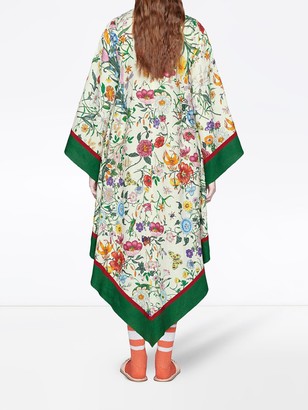 Gucci Flora print Kimono-style dress