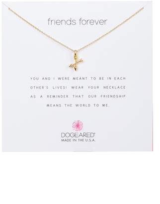 Dogeared 14K Yellow Gold Plated Sterling Silver 'Friends Forever' Crossing Arrows Pendant Necklace