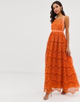 Thumbnail for your product : ASOS DESIGN maxi dress in cutwork broderie